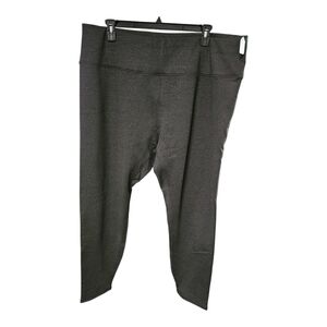 Dark Gray Charcoal Fleece Lined Leggings Fit 3x